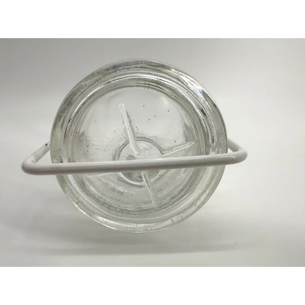 Desert Springs Hummingbird Glass Jar 6.5in Clear Wire Bale Lid Country Decor‎
